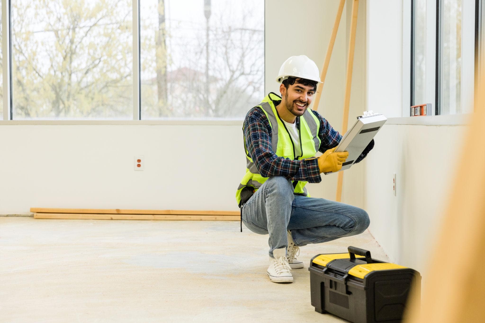 Skilled expert completing a task