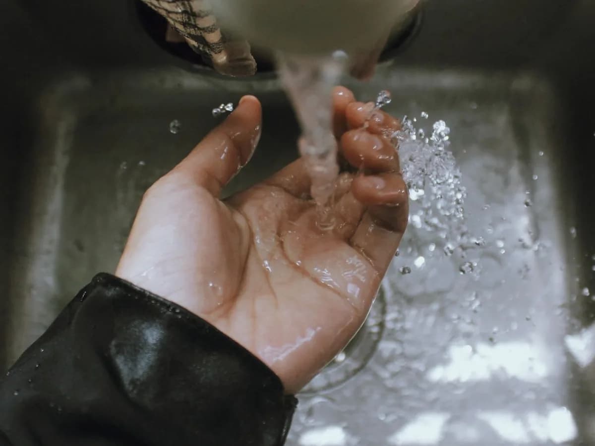 Leak under a sink that needs repair.