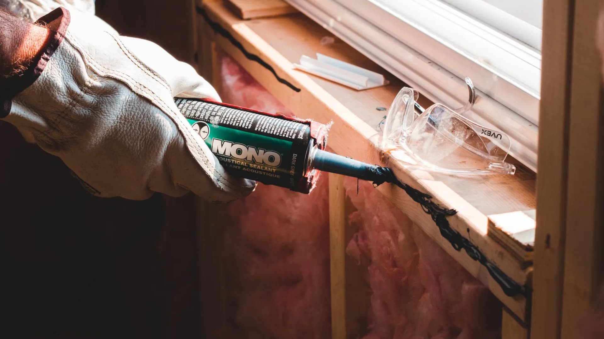 Professional caulking a bathtub