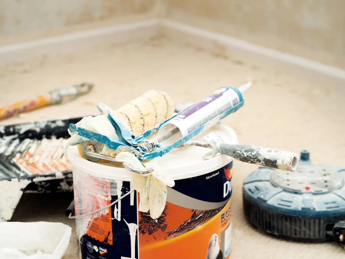 Toolbox with caulking materials