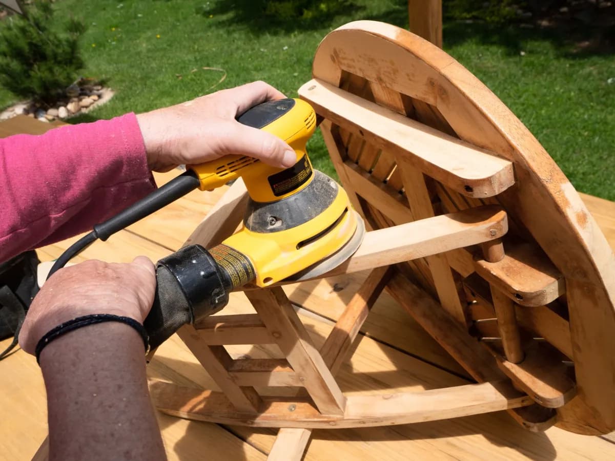 Professional inspecting deck for repair