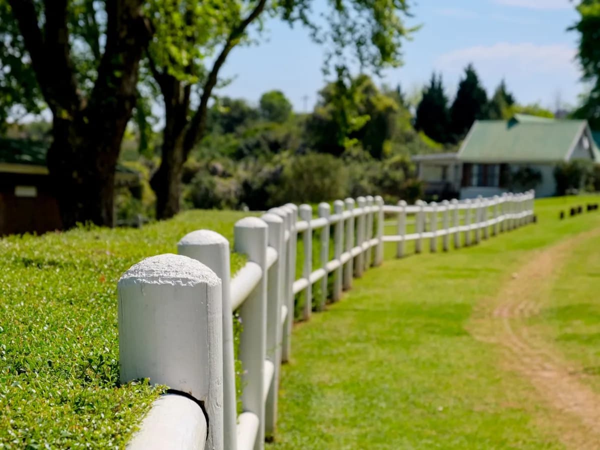 Preparation area around a fence for repair