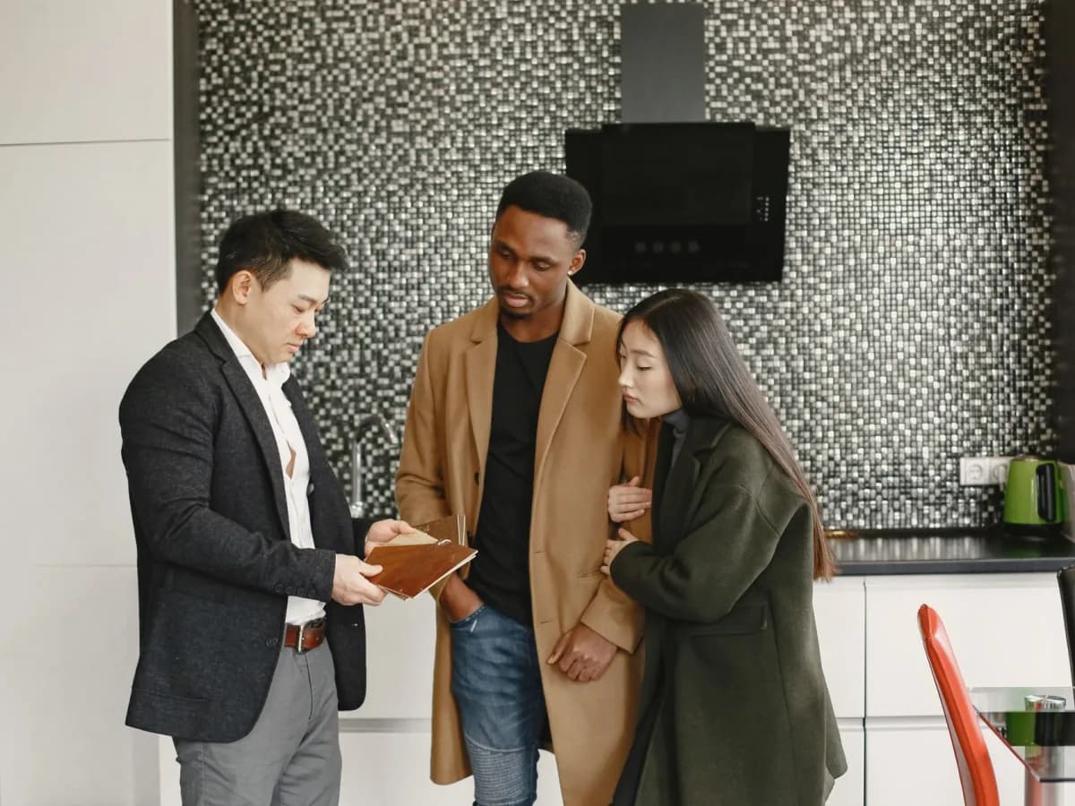 Family consulting with HVAC technician in Toronto