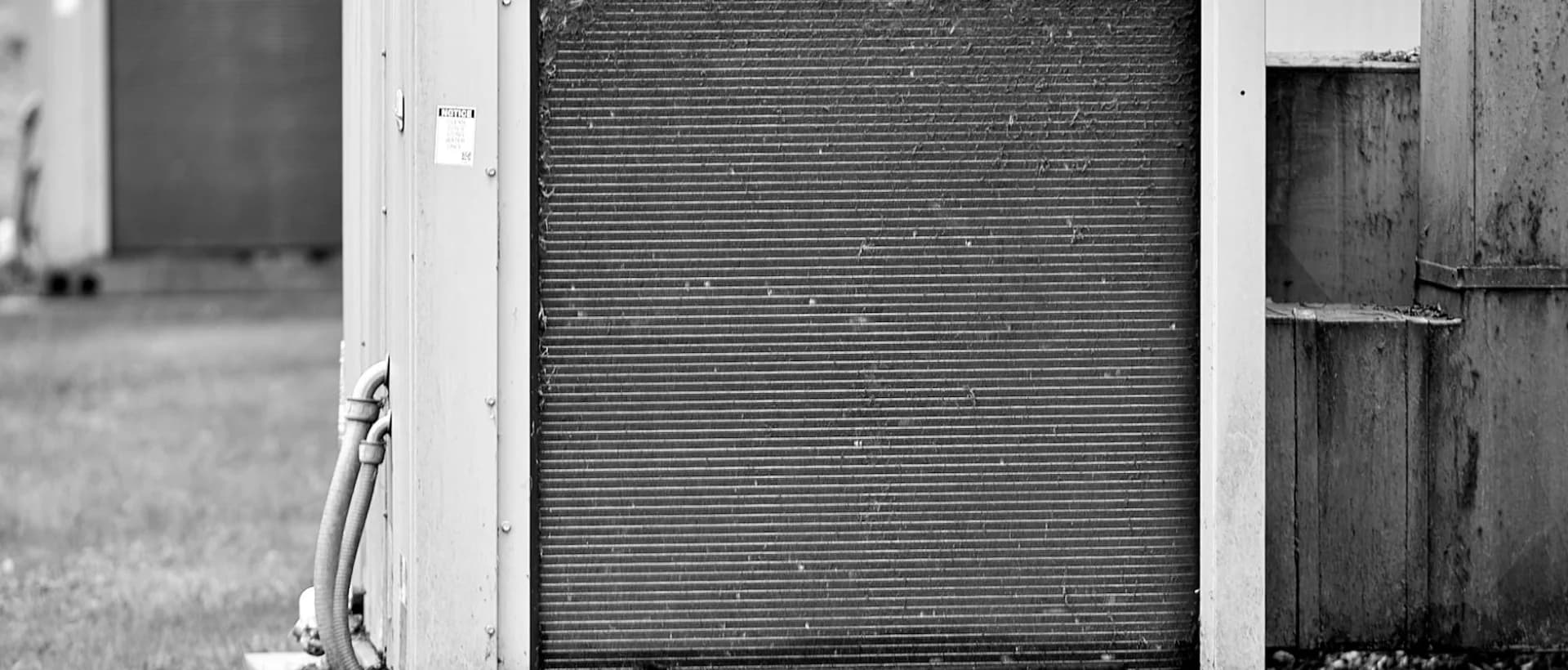 Outdoor air conditioning unit at a Toronto home