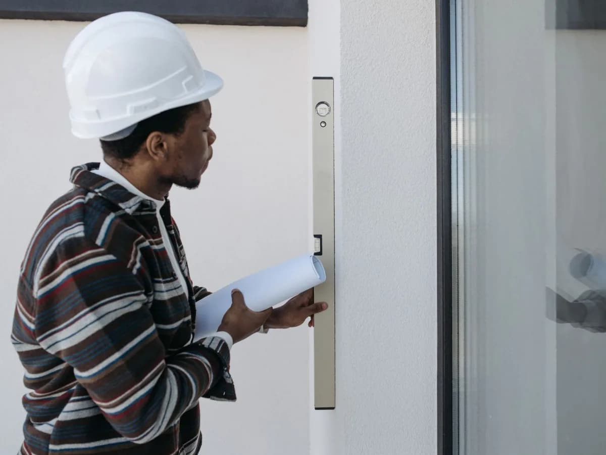 Contractor planning range hood installation