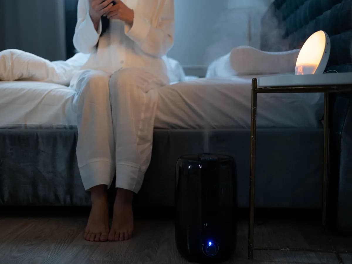 Close-up of a humidifier unit