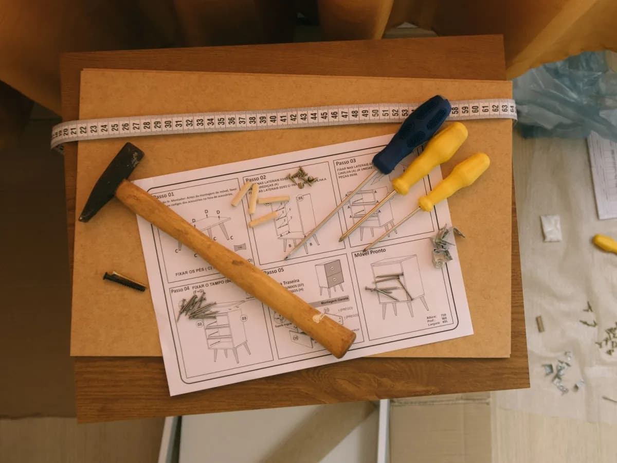 Open flat-pack furniture box