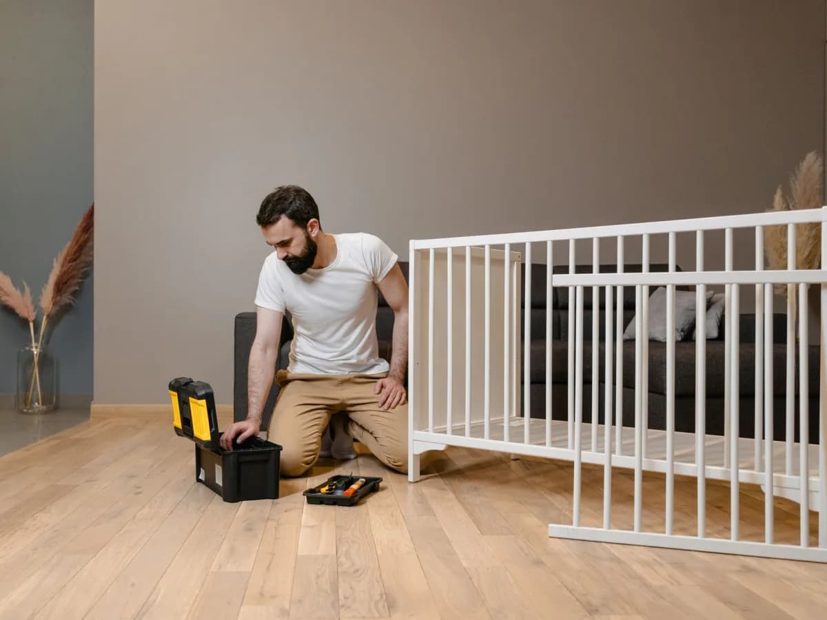 Assembled storage unit in modern living room