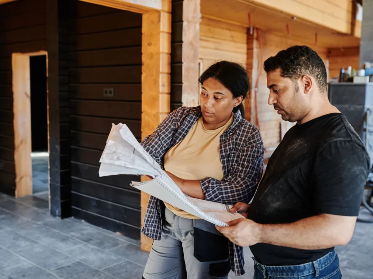 Contractor planning security camera installation