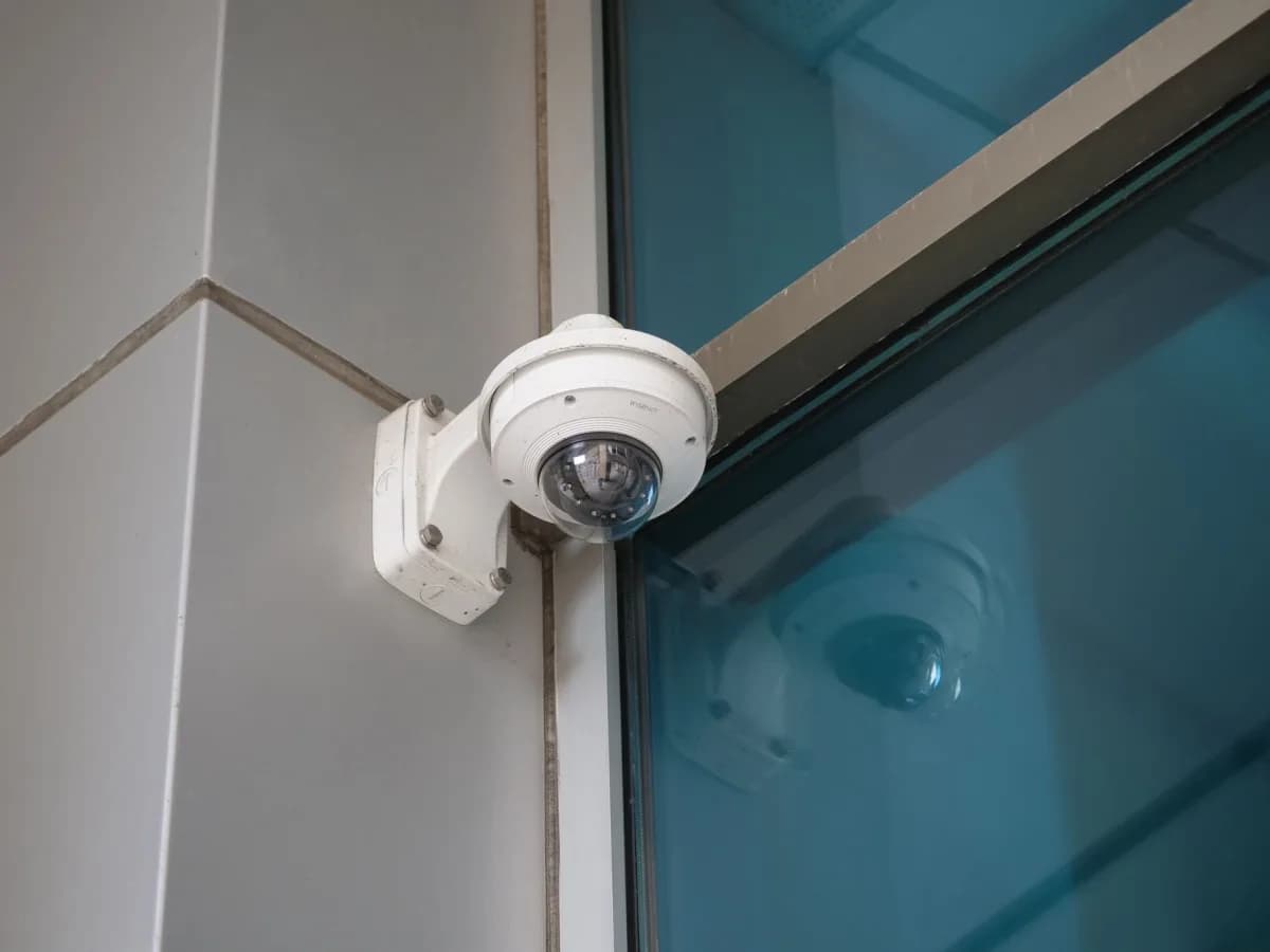Variety of security camera equipment prepared for installation
