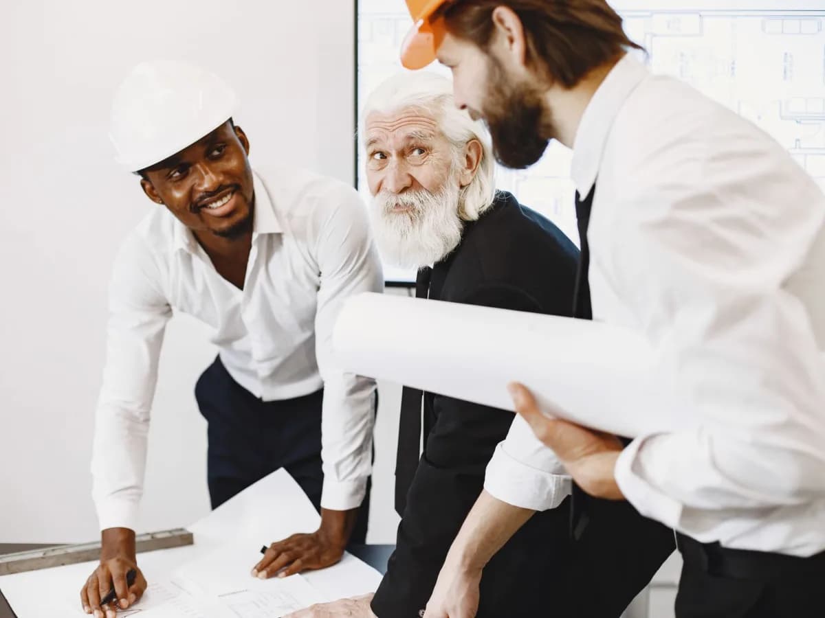 Homeowner discussing toilet options with contractor