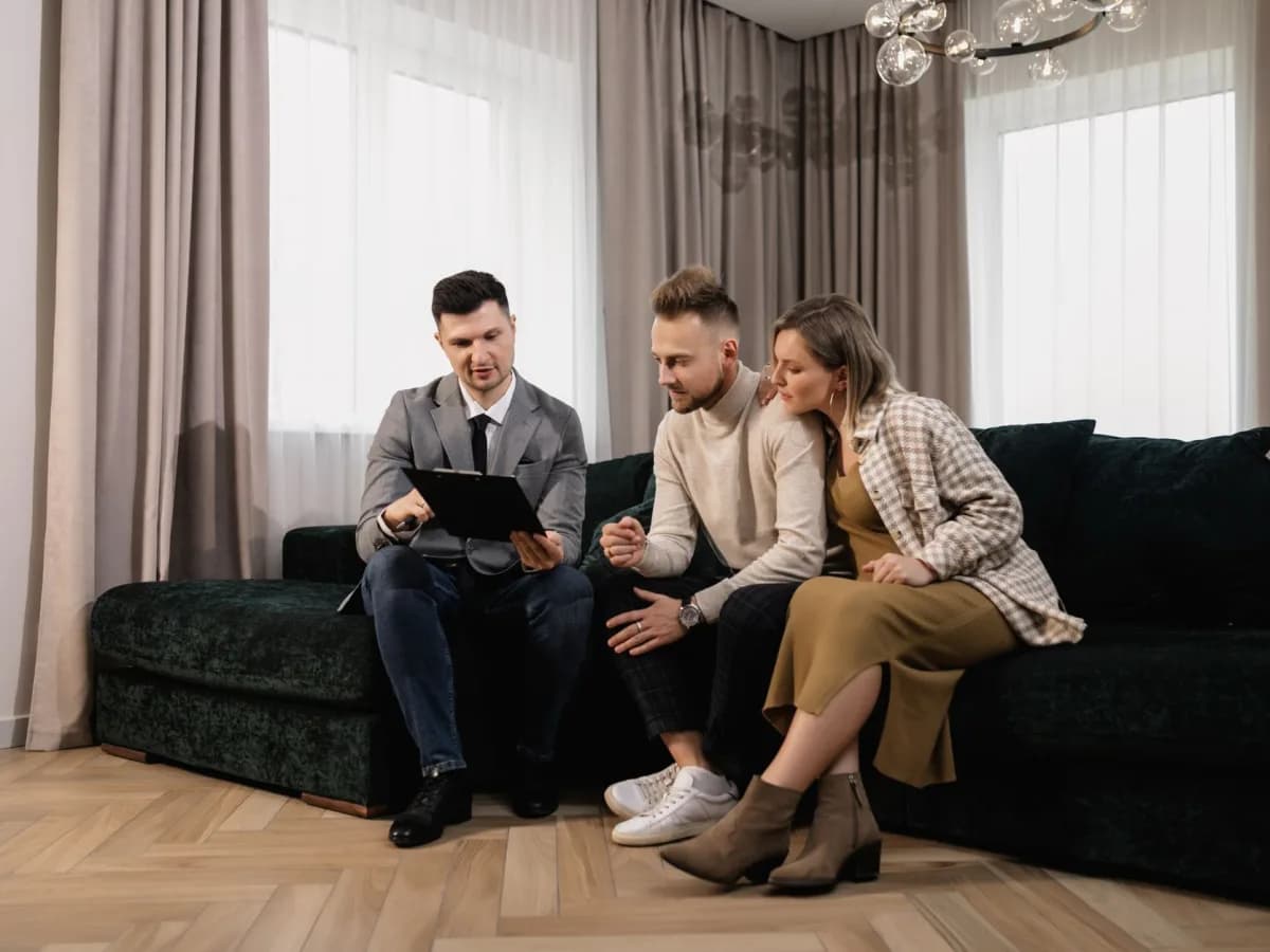 Homeowner discussing options with contractor
