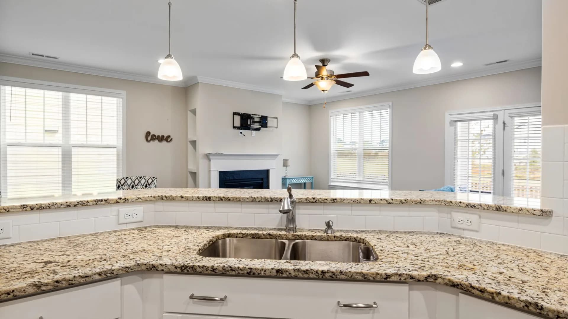 Professional installing a new double sink