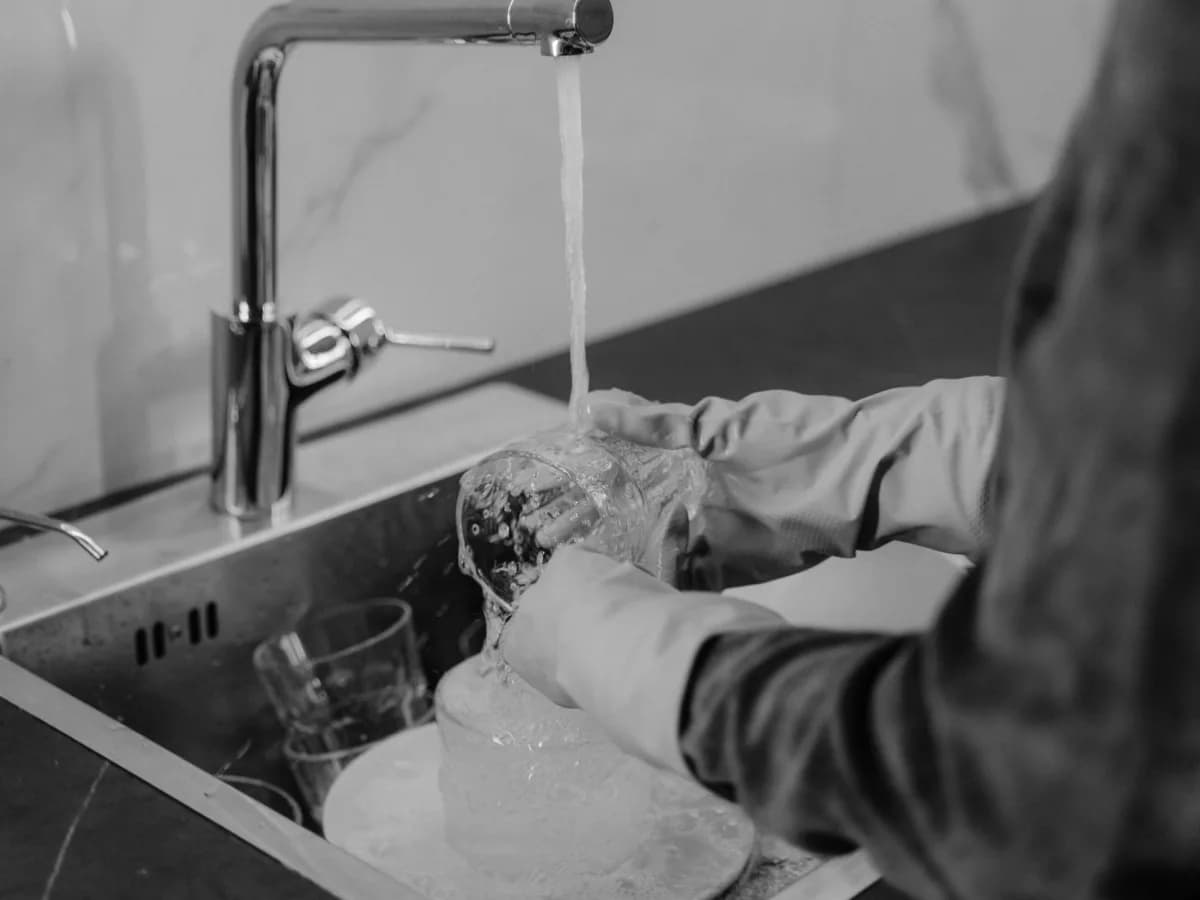 Clogged kitchen sink