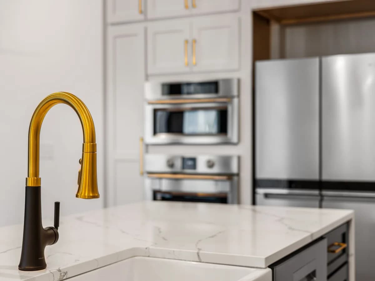Finished installation of kitchen sink