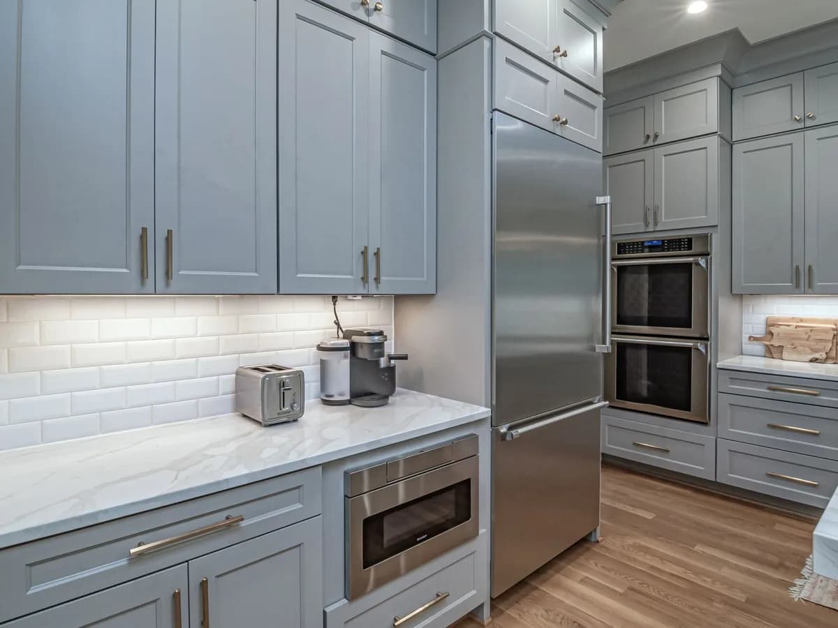Finished modern kitchen after renovation